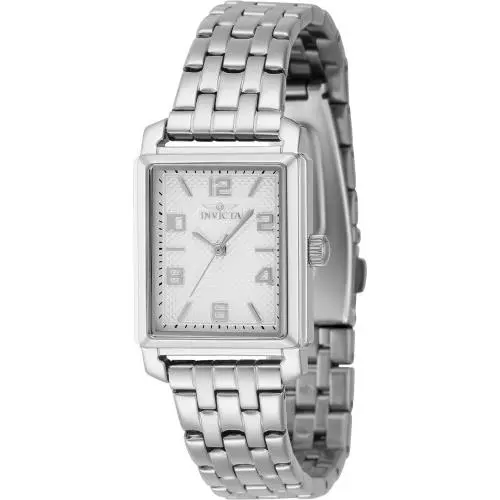 Invicta Women`s 46662 Vintage Quartz 3 Hand Silver Dial Watch