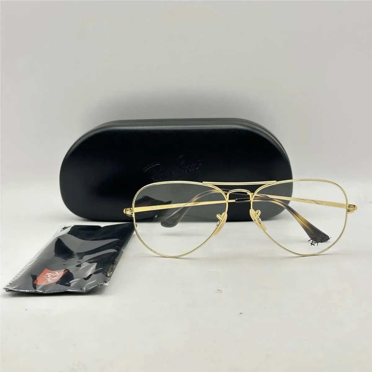 Ray Ban Mens Aviator Metal II Thin Double Bridge Eyeglasses RB6489 Gold