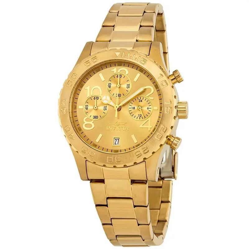 Specialty Women`s 1279 Gold Tone Chronograph Watch by Invicta