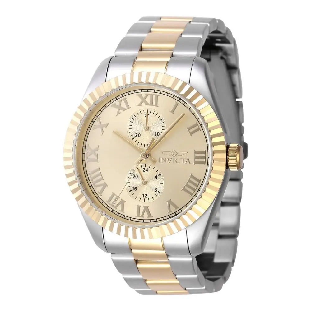 Invicta Men`s 47428 Specialty Quartz Multifunction Gold Dial Watch