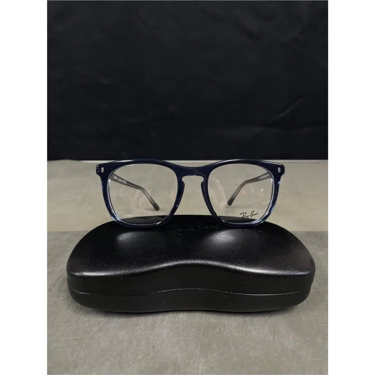 Ray-ban RX2210VF Asian Fit 8324 Men`s Glasses Blue Size 53 - Demo Lenses