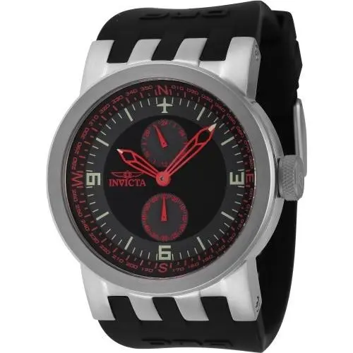 Invicta Men`s 44224 Dna Quartz Multifunction Black Grey Red Dial Watch