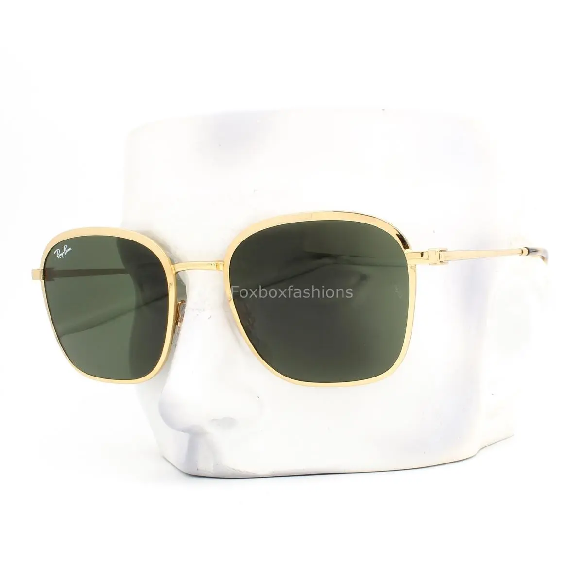 Ray-ban Sunglasses Shiny Arista Gold Metal RB3720 001/31 Green G-15 Glass W/case