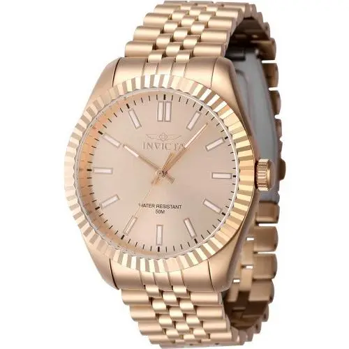 Invicta Men`s 47493 Specialty Quartz 3 Hand Rose Gold Dial Watch