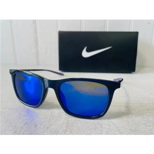 Nike Neo SQ Sport Sunglasses Obsidian Blue Violet Mirror Lenses DV2294-451