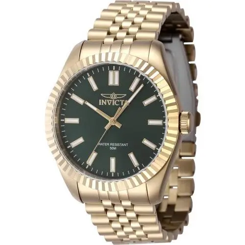 Invicta Men`s 47489 Specialty Quartz 3 Hand Green Dial Watch