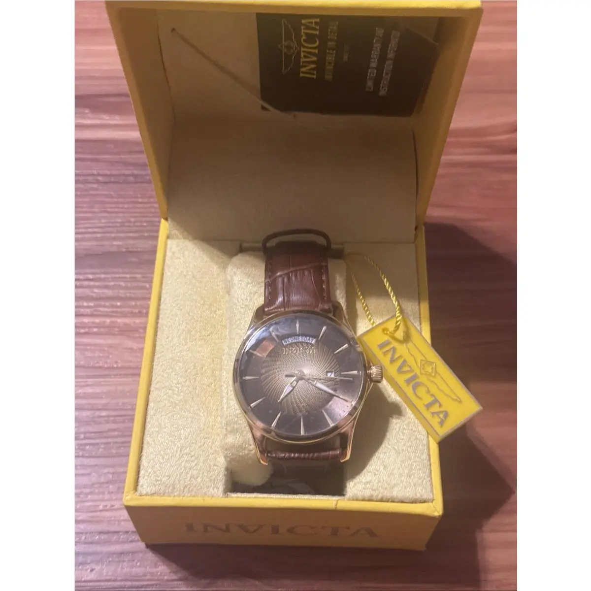 Invicta Vintage Model 24402 Brown Leather Band