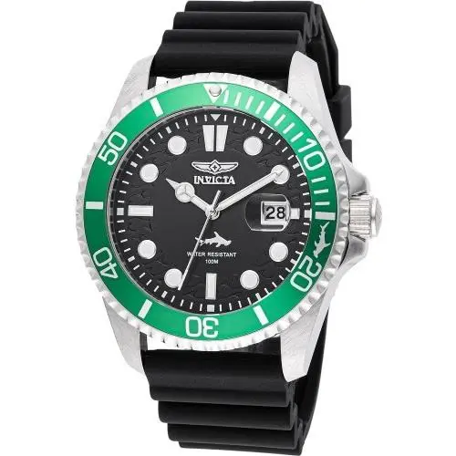 Invicta Men`s 47166 Pro Diver Quartz 3 Hand Black Dial Watch