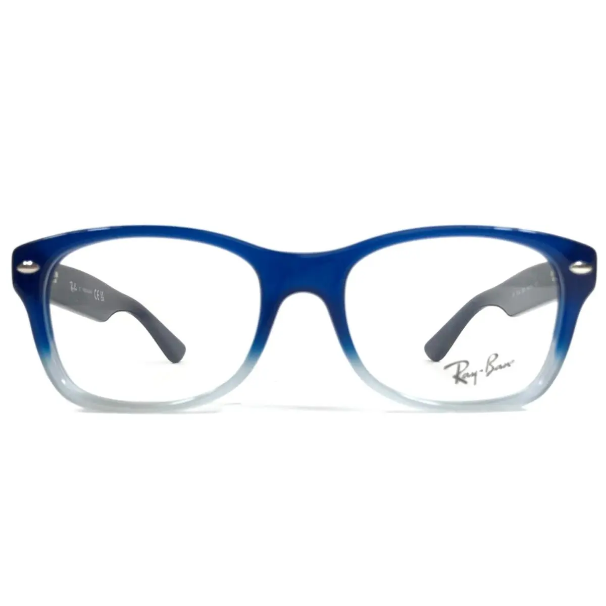 Ray-ban Kids Eyeglasses Frames RB1528 3581 Transparent Blue Rectangle 48-16-130