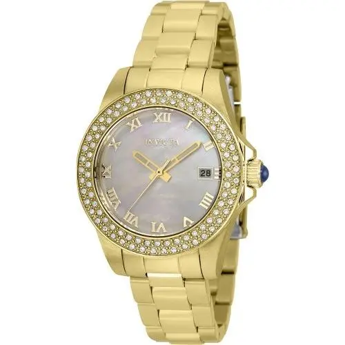Invicta Women`s 36073 Angel Quartz 3 Hand White Dial Watch