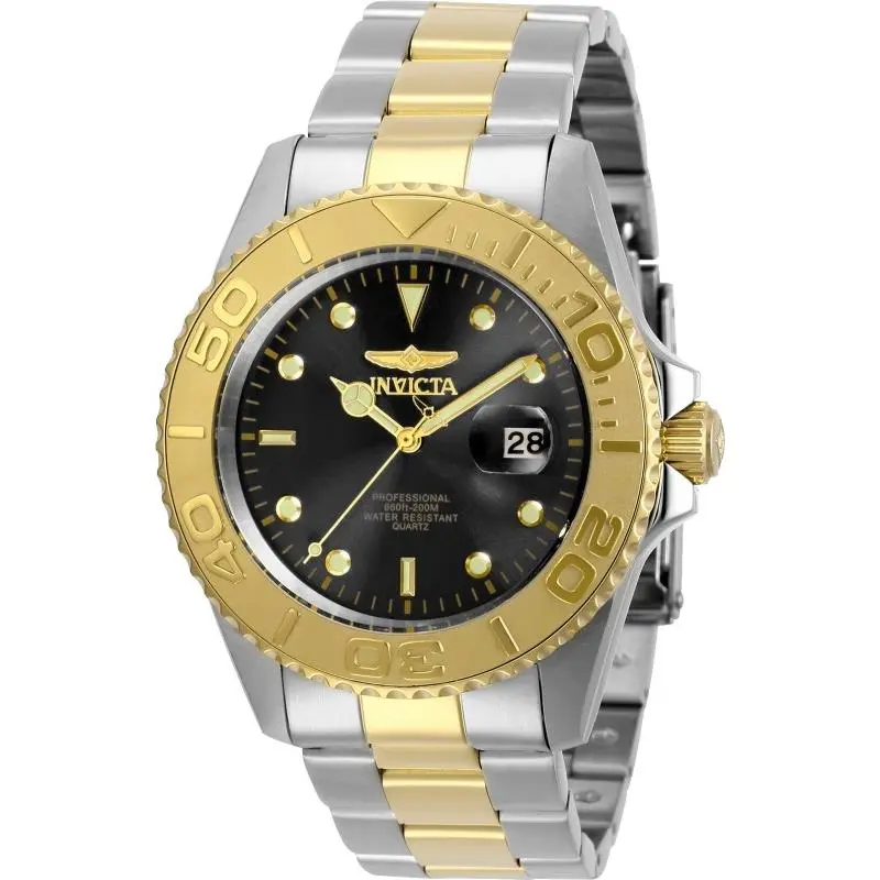 Invicta Men`s 29948 Pro Diver Quartz 3 Hand Black Dial Watch