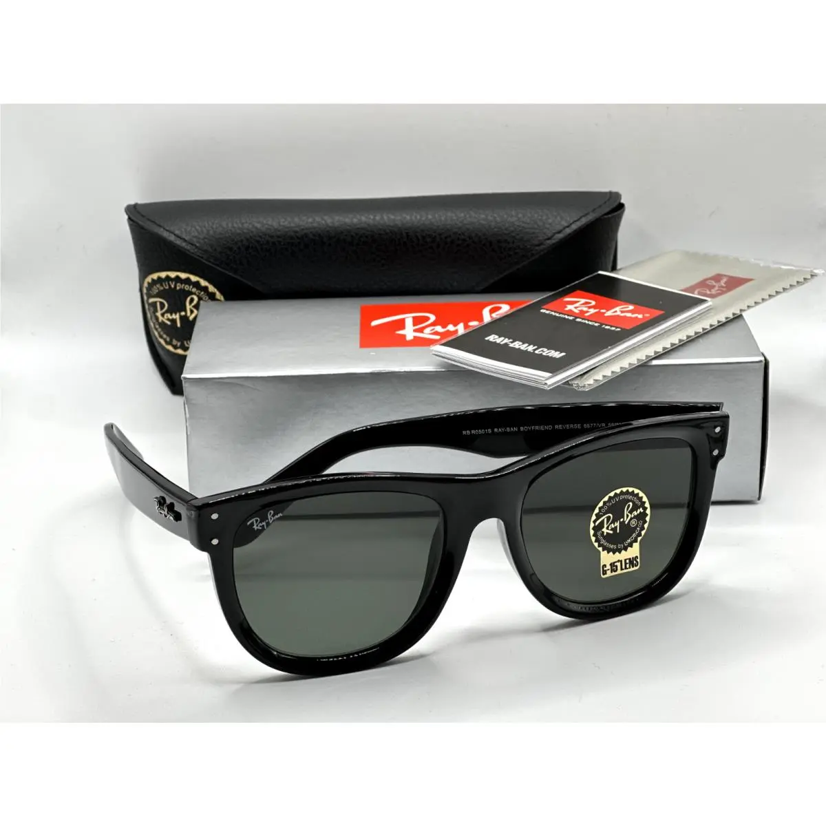 Ray-ban RB R0501S Boyfriend Reverse 6677/VR 56-18 145 3N G-15 Green Lenses