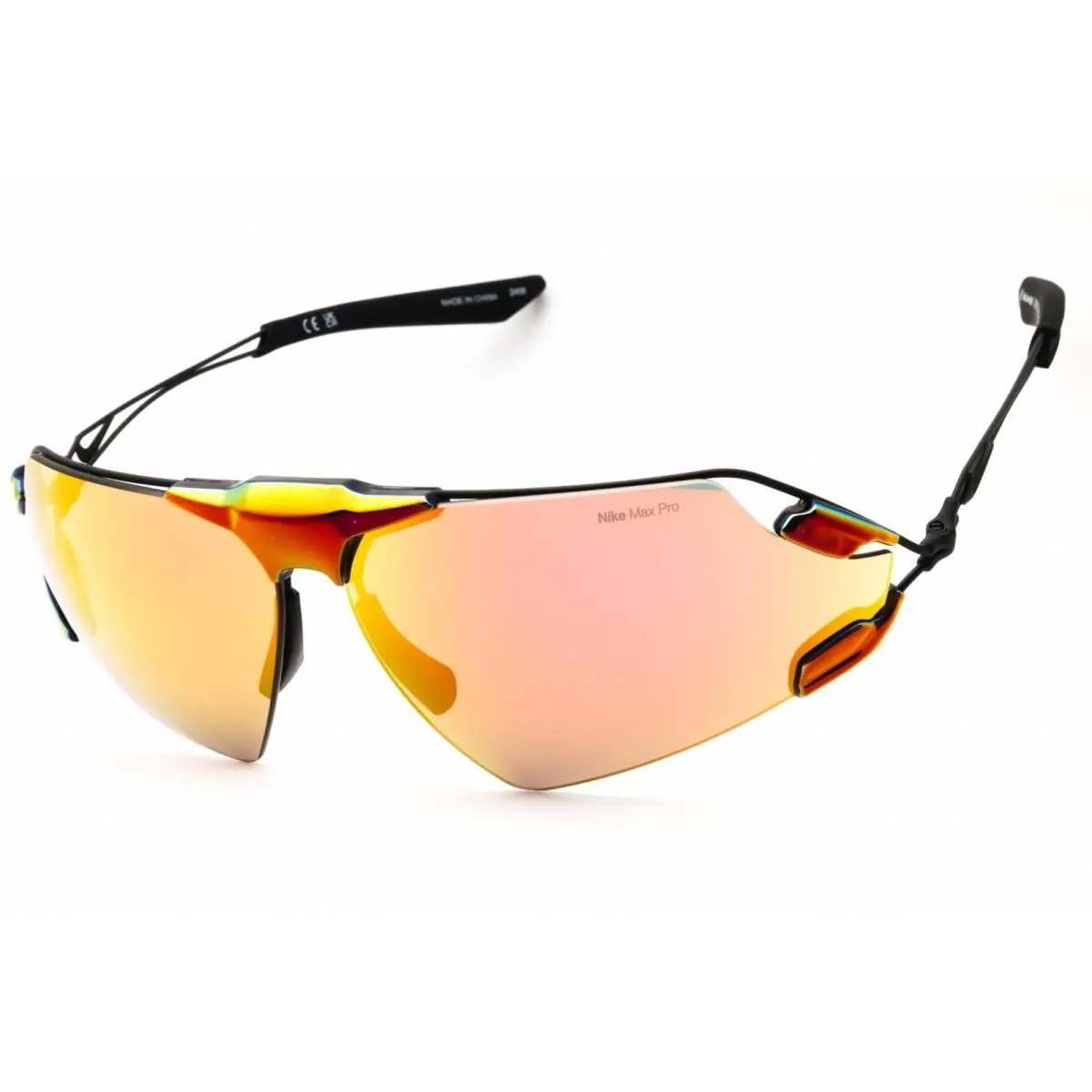 Men`s Sunglasses Total Orange/black Titanium Frame Zeus Edge E EV24031 891 by Nike