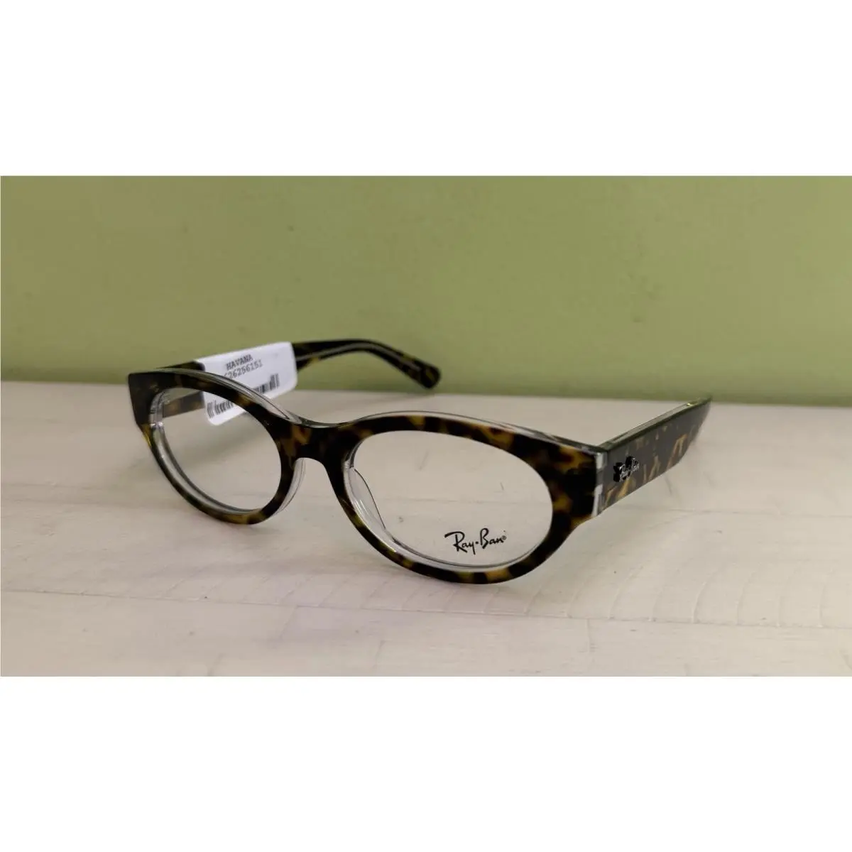 Ray Ban RX5447 Thick Oval Full Rim Eyeglass Frames 5082 Havana 53-18-145