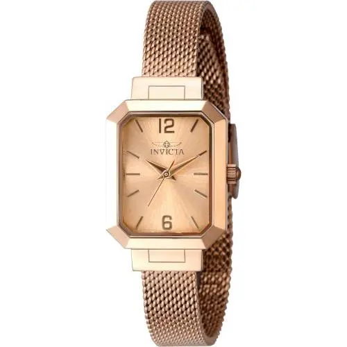 Invicta Women`s 48153 Angel Quartz 3 Hand Rose Gold Dial Watch