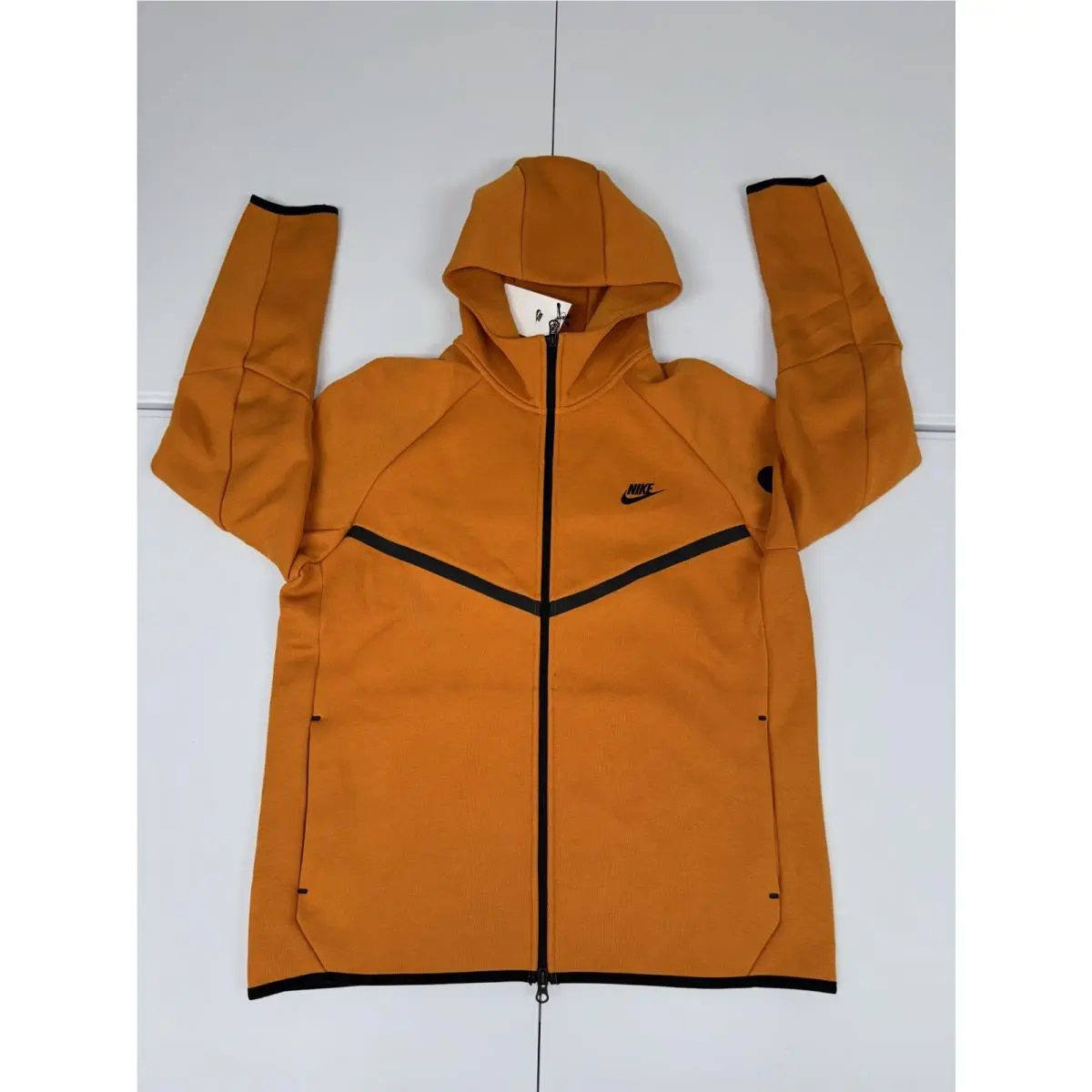 Nike Tech Fleece Hoodie Full-zip Jacket Windrunner Orange Size L HV0949