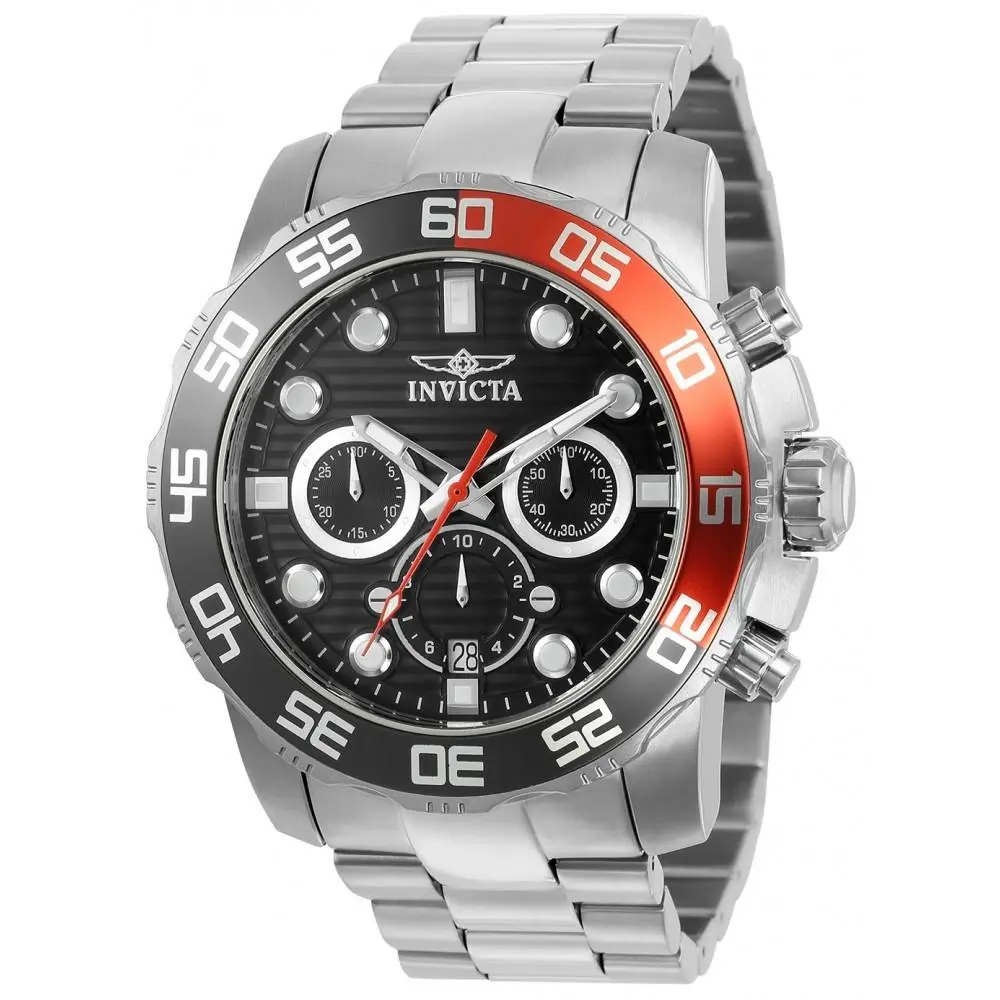 Men`s 22230 Pro Diver Quartz Chronograph Charcoal Dial Watch by Invicta