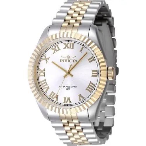Men`s 47402 Specialty Quartz 3 Hand Silver Dial Watch by Invicta