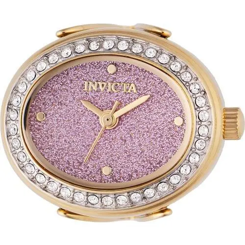 Invicta Women`s 49600 Mini Quartz 2 Hand Pink Dial Ring Watch