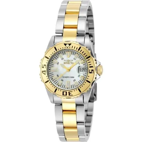 Invicta Women`s 6895 Pro Diver Quartz 3 Hand White Dial Watch