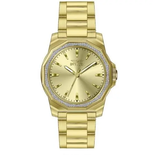 Invicta Men`s 49108 Speedway Quartz 3 Hand Gold Dial Watch