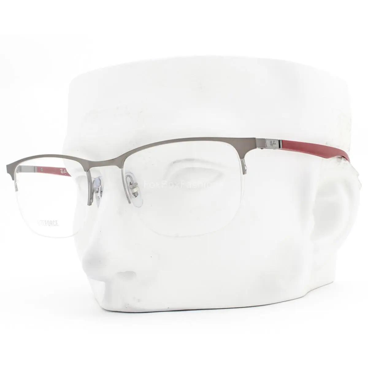 Ray-ban Half Rim Eyeglasses Glasses RB 6513 3135 Brushed Gunmetal 53mm with Case