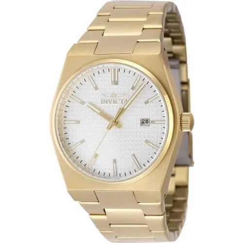 Invicta Men`s 48400 Speedway Quartz 3 Hand Silver Dial Watch