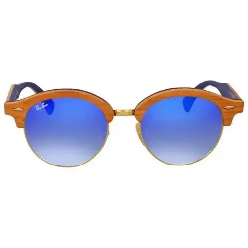 Ray-ban RB4246M 1180/7Q Clubround Wood Brown Gold Blue Flash 51-19-145