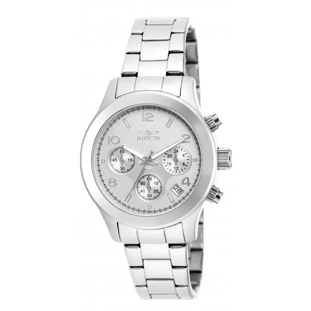 Men`s 19216 Angel Quartz Chronograph Silver Dial Watch by Invicta