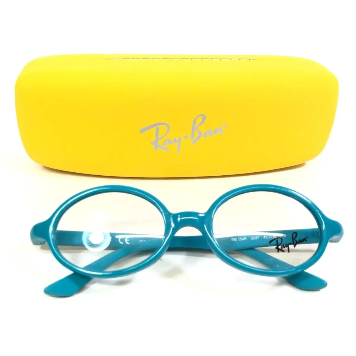 Ray-ban Kids Eyeglasses Frames RB1545 3637 Blue Round Full Rim 42-16-115
