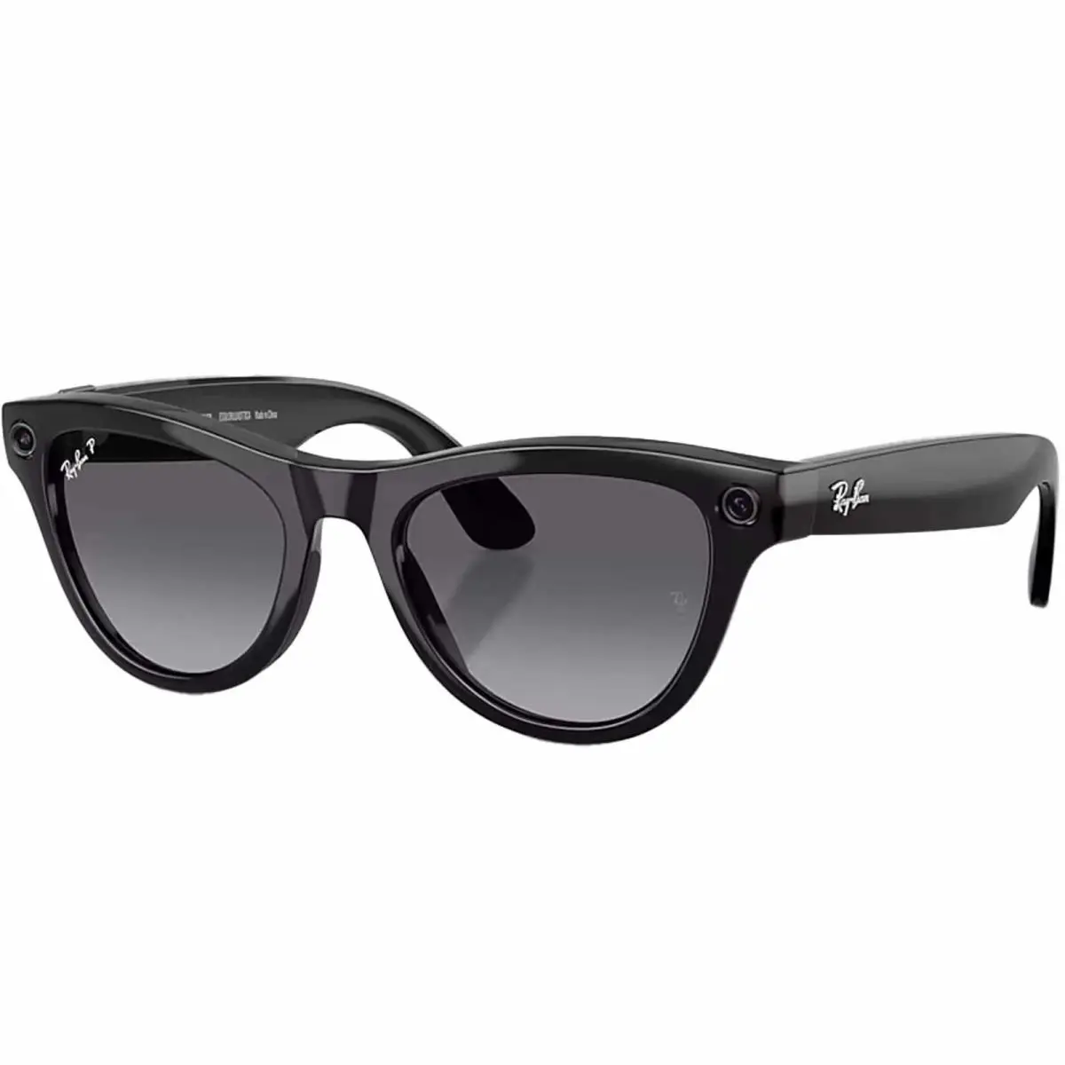 Ray-ban Adult Meta Skyler-gen 2 Polarized Shiny Black/graphite 52mm Sunglasses