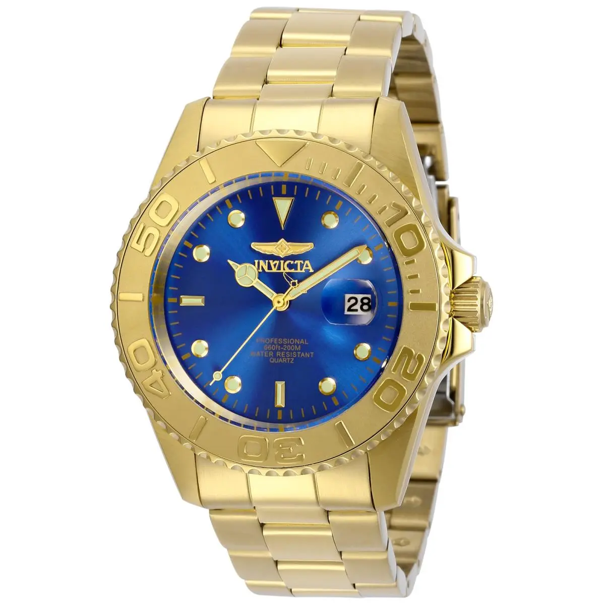 Invicta Men`s 29947 Pro Diver Quartz 3 Hand Blue Dial Watch