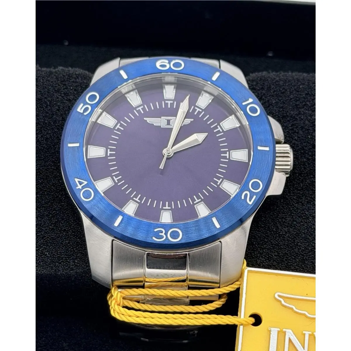 I by Invicta Men`s Watch Blue Dial Matching Bezel IBI36479 45mm