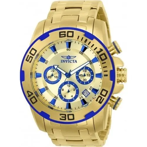 Invicta Men`s 22320 Pro Diver Quartz Chronograph Gold Dial Watch
