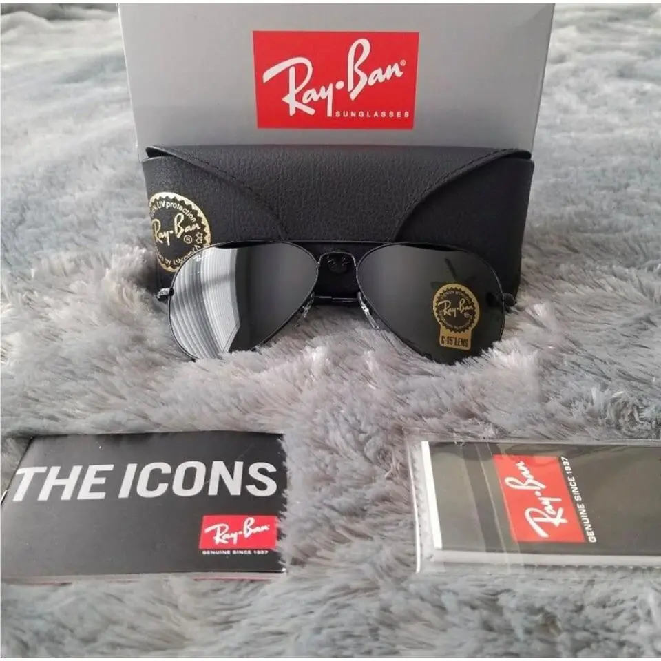 Ray-ban Aviator Pilot RB3025 All Black Sunglasses 58mm