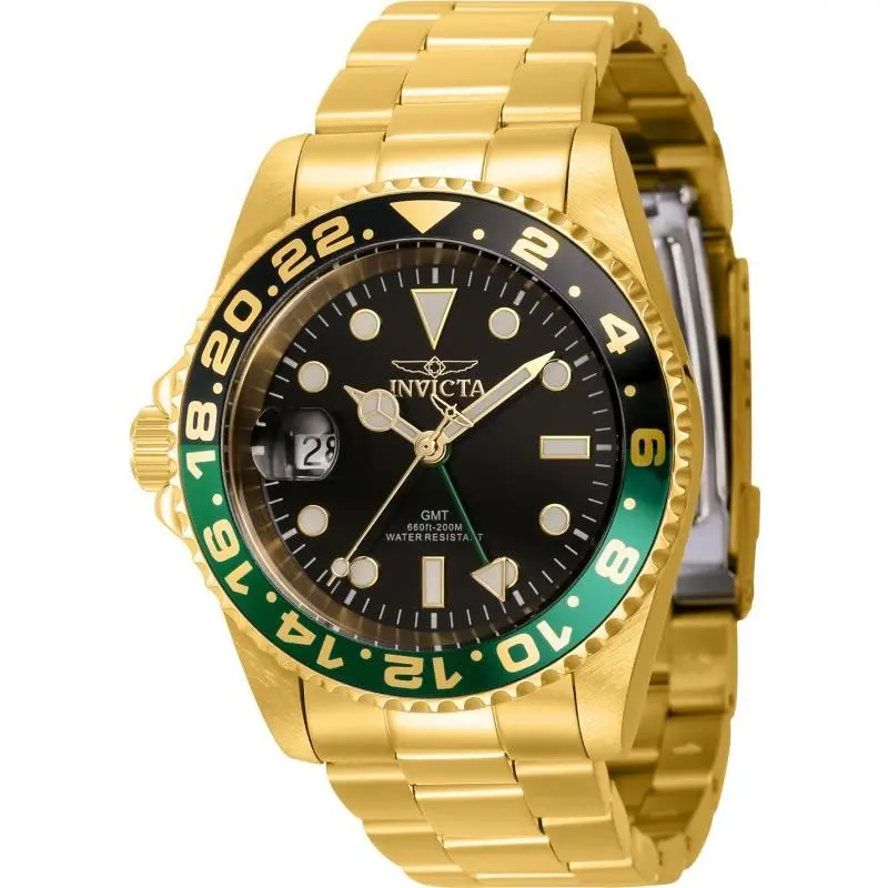 Invicta Men`s 43965 Pro Diver Quartz 3 Hand Black Dial Watch