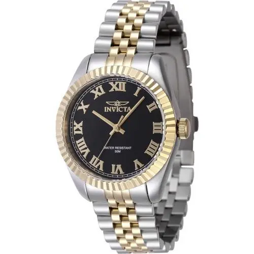 Invicta Women`s 47413 Specialty Quartz 3 Hand Black Dial Watch