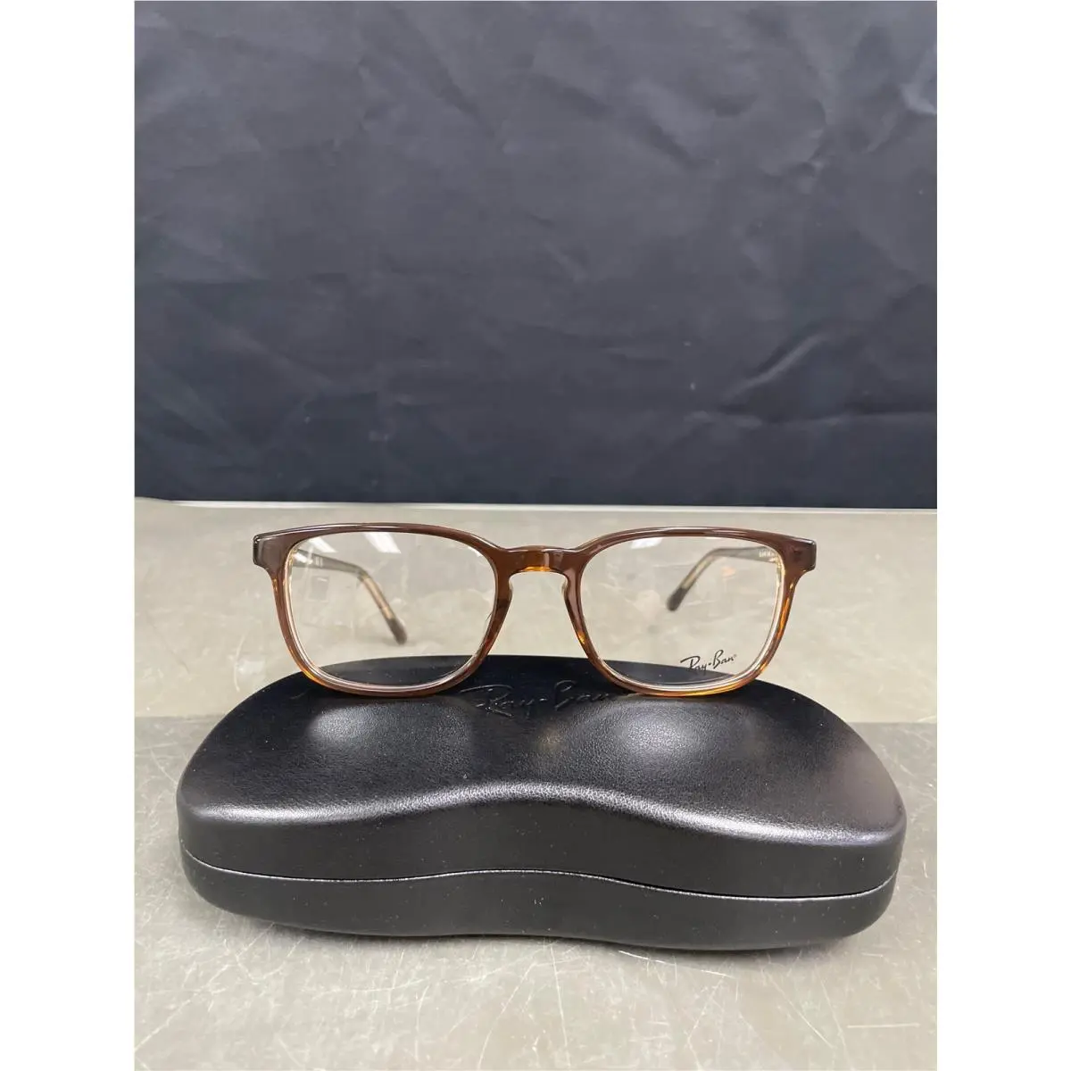 Ray-ban RX5418F Asian Fit 8365 Men`s Glasses Brown - Demo Lenses