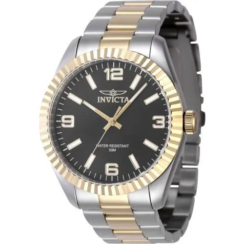 Invicta Men`s 47453 Specialty Quartz 3 Hand Black Dial Watch