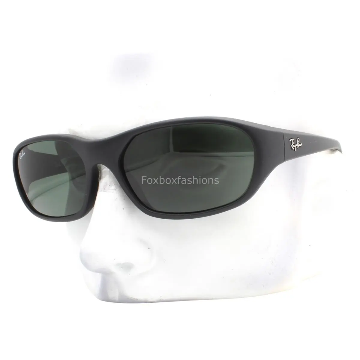 Ray-ban Daddy-o Sunglasses RB 2016 W2578 Matte Rubber Black Green Lens with Case