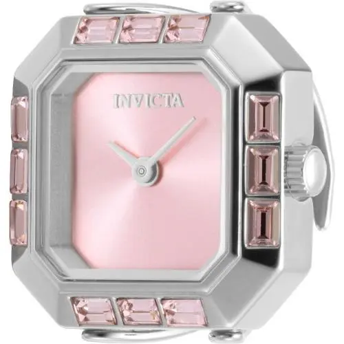 Invicta Women`s 49581 Mini Quartz 2 Hand Pink Dial Ring Watch