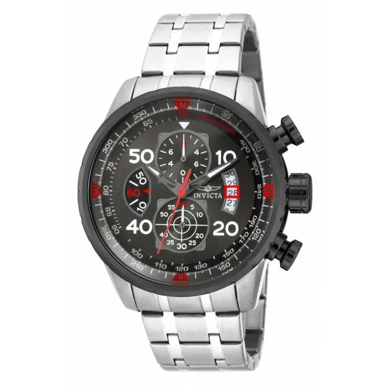 Invicta Women`s 17204 Aviator Quartz Chronograph Gunmetal Dial Watch