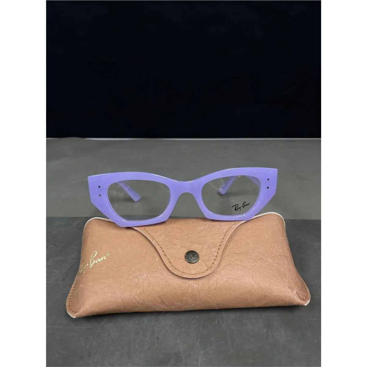 Ray-ban RX7330F Zena Asian Fit 8346 Men`s Glasses Purple Size 49 - Demo Lenses