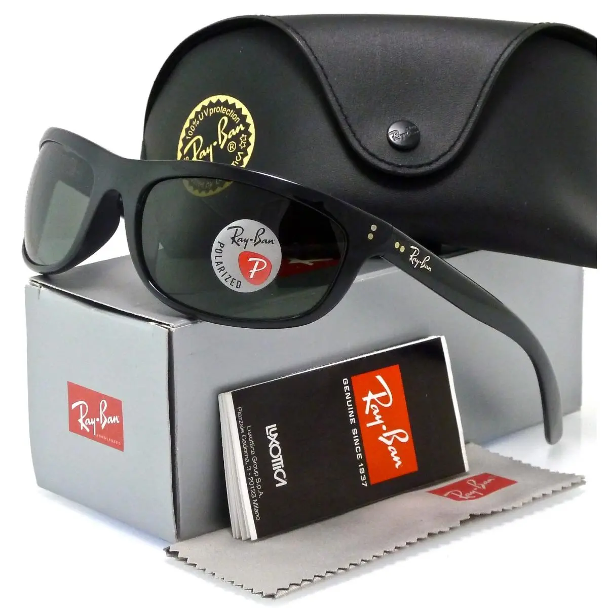 Ray-ban Balorama Black l Polarized Green Classic G-15 RB4089 601/58 62mm