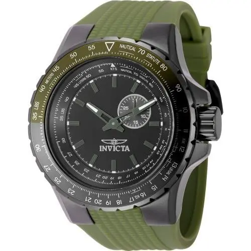 Invicta Men`s 49733 Aviator Quartz VD72 Black Dial Watch