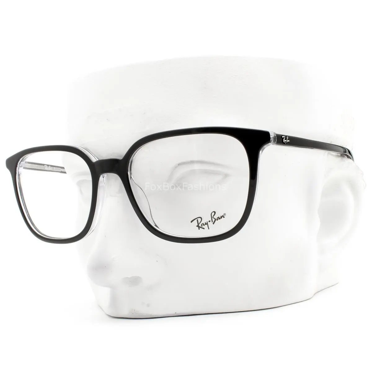 Ray-ban Eyeglasses Unisex Glasses RB 5406 2034 Shiny Black Clear 54mm with Case