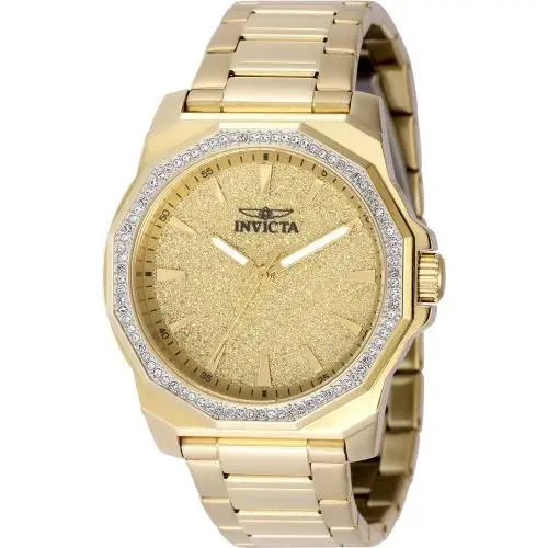 Invicta Women`s 49127 Speedway Quartz 3 Hand Gold Dial Watch