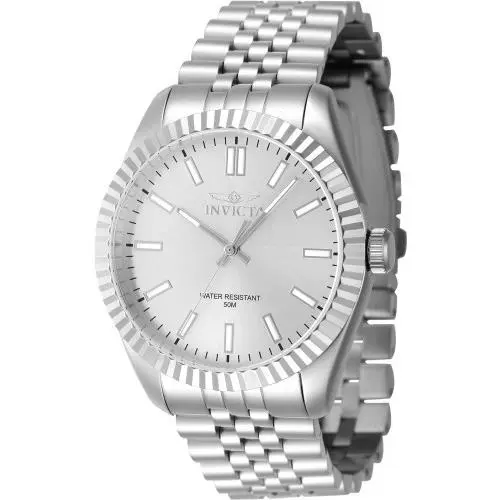 Invicta Men`s 47479 Specialty Quartz 3 Hand Silver Dial Watch