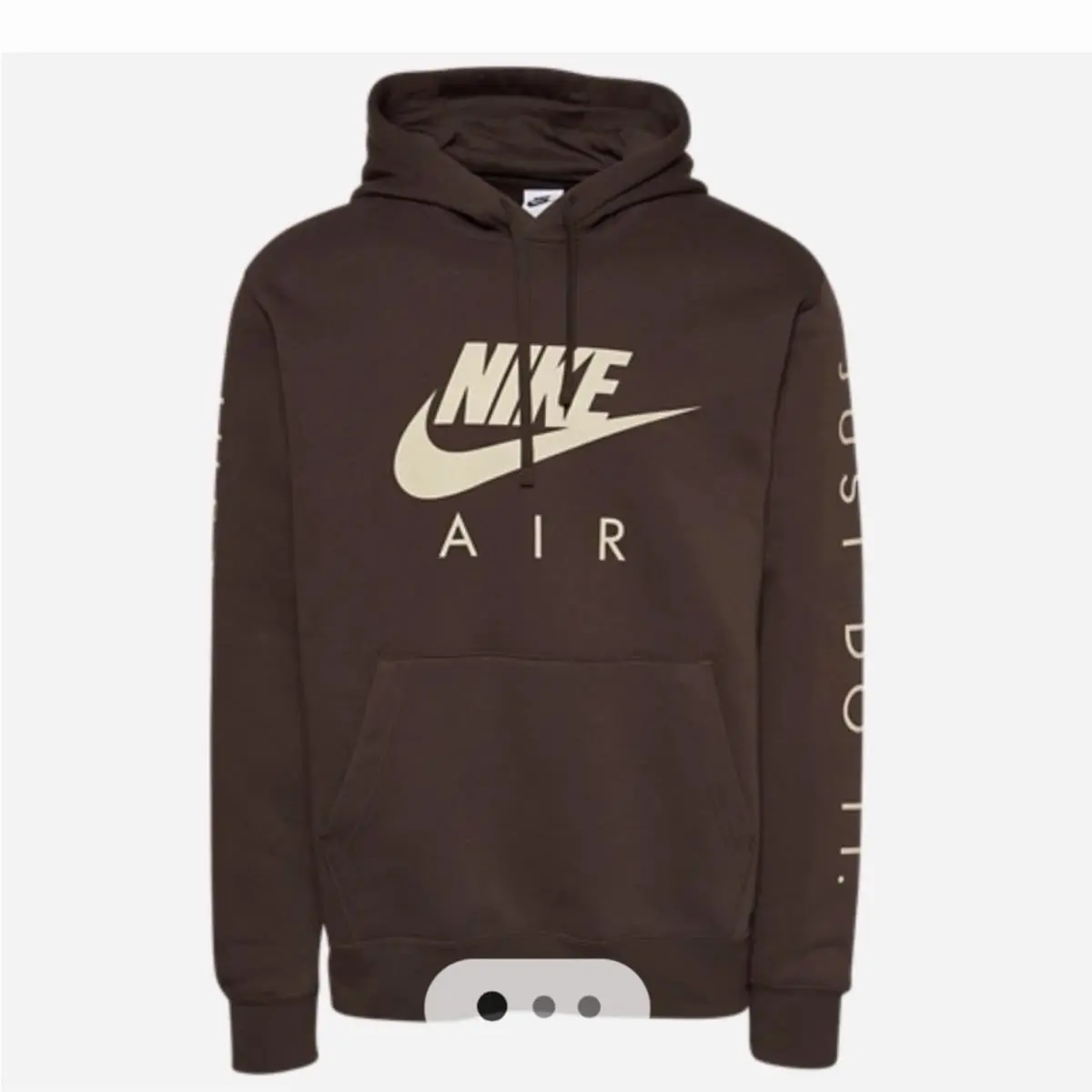 Nike Air Jdi Hoodie Brown Beige Fleece Just Do It Logo Men’s Medium 918347-043