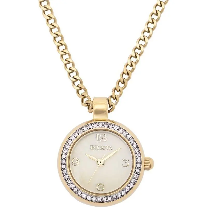 Invicta Women`s 49932 Mini Quartz Mother of Pearl Dial Necklace Watch